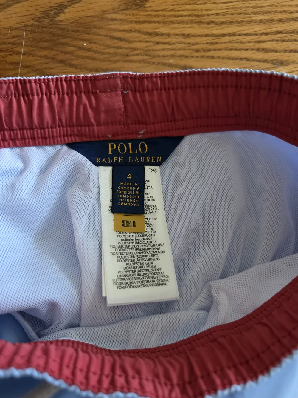Polo by Ralph Lauren Light Blue Swim Shorts with Red Pony NWOT